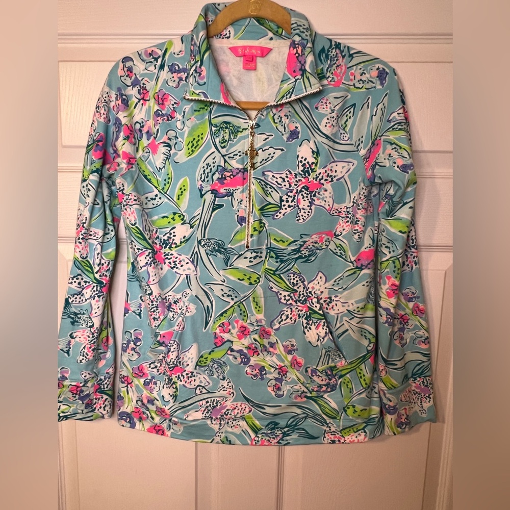 Lilly Pulitzer “Sway this Way” women’s size xs 1/2 zip popover